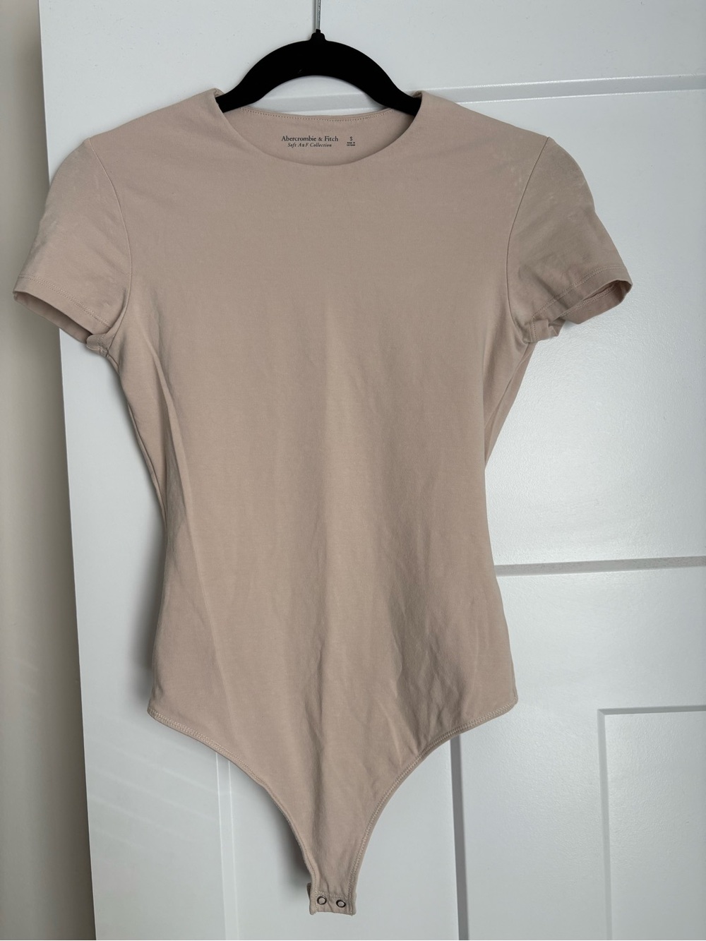 Abercrombie & Fitch Nude/Taupe Short Sleeve Bodysuit